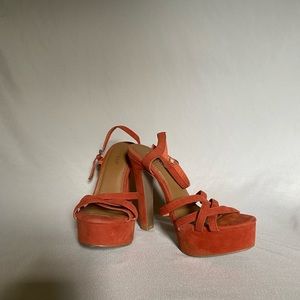 Burnt orange suede heels